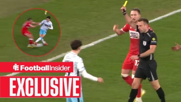 Luke Chambers yellow vs Middlesbrough