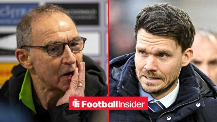 Martin O'Neill alongside Danny Rohl