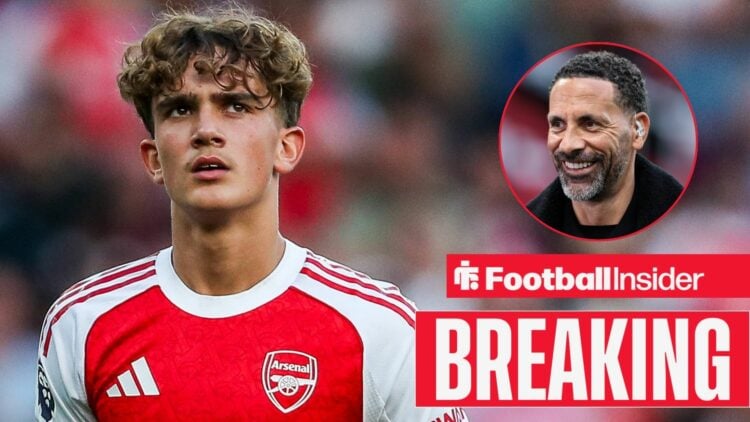 Max Robert Dowman of Arsenal looks on during the Premier League match Arsenal vs Leeds United at Emirates Stadium, London, United Kingdom, 23rd Aug...