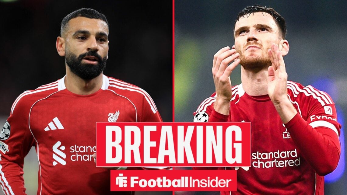Liverpool versus PSV Eindhoven, Mohammed Salah of Liverpool / Andy Robertson of Liverpool FC applauds for the fans during the UEFA Champions League...