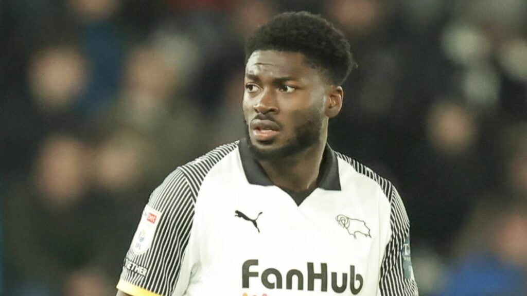 Patrick Agyemang in action for Derby County