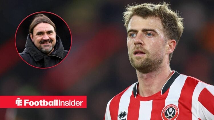 Patrick Bamford of Sheffield United during the EFL Sky Bet Championship match between Sheffield United and Norwich City at Bramall Lane, Sheffield,...