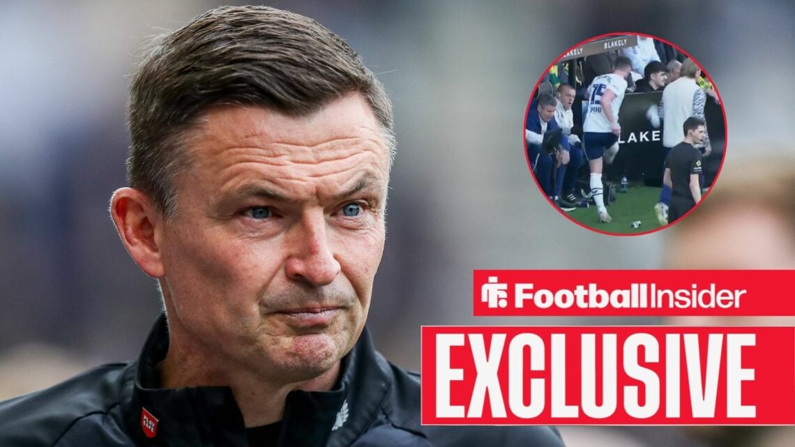 Paul Heckingbottom, Jordan Thompson kicking bottle