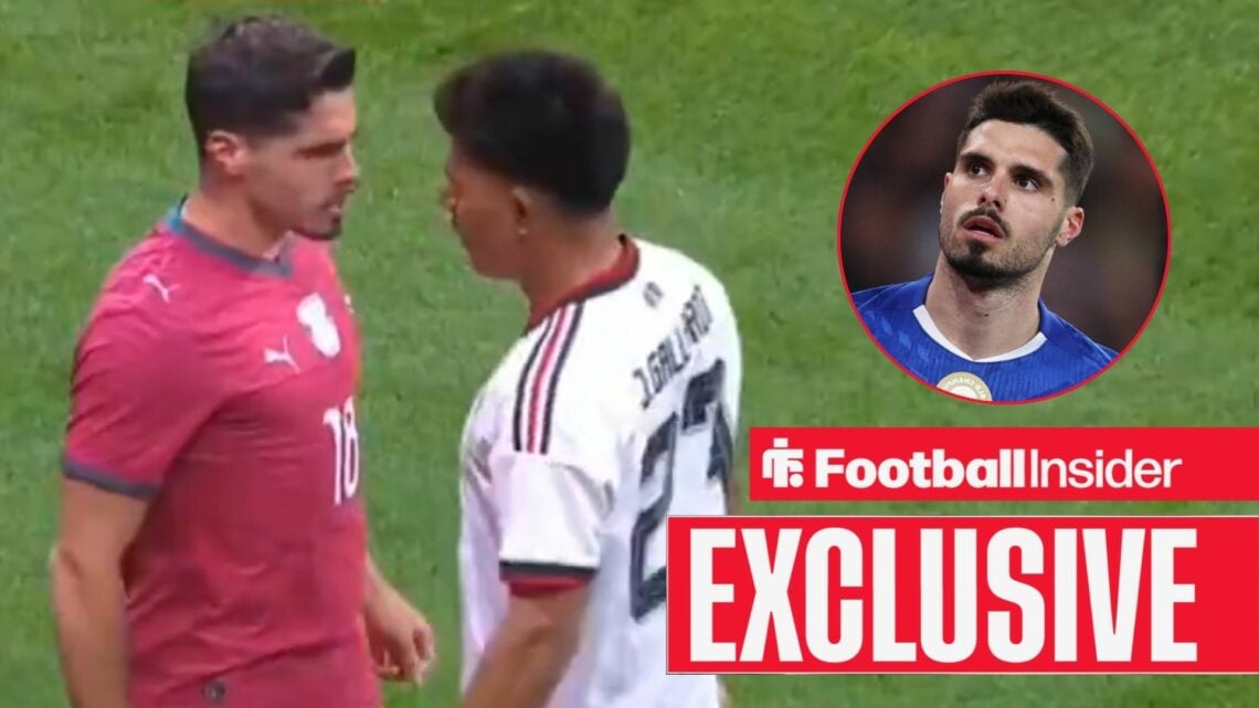 Chelsea's Pedro Neto clashes with Jesus Gallardo in Mexico vs Portugal on 29 March, 2026 / Chelsea winger Pedro Neto