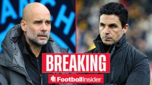 Pep Guardiola alongside Mikel Arteta