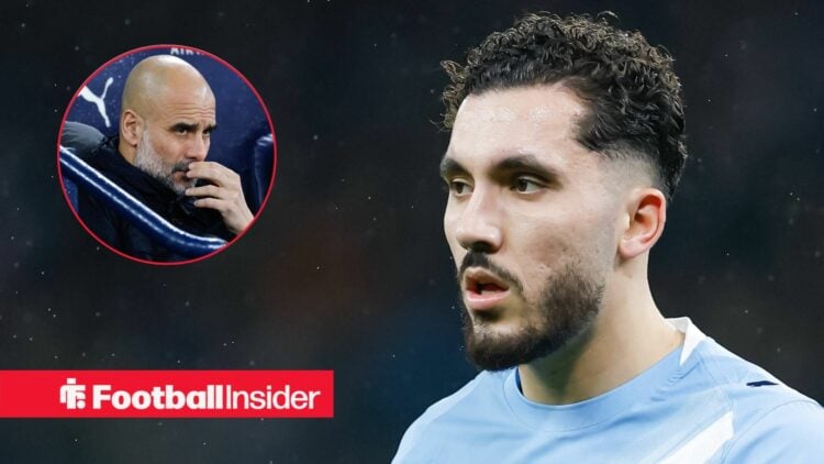 Rayan Cherki of Manchester City during the Manchester City vs Newcastle United Premier League match at the Etihad Stadium, Manchester / Pep Guardio...