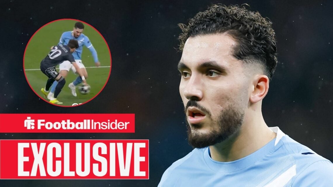 Rayan Cherki of Manchester City during the Manchester City vs Newcastle United Premier League match at the Etihad Stadium, Manchester / Rayan Cherk...