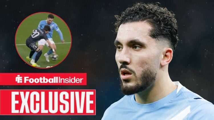 Rayan Cherki of Manchester City during the Manchester City vs Newcastle United Premier League match at the Etihad Stadium, Manchester / Rayan Cherk...