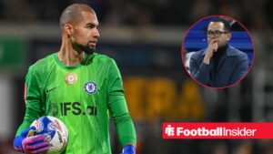 Robert Sanchez of Chelsea during the Emirates FA Cup Fifth Round match at the STÅK Racecourse, Wrexham 07/03/2026 / Liam Rosenior Manager of Chelsea looks disappointed & dejected during the match between Chelsea FC and Paris Saint-Germain FC in the UEFA Champions League, Round of 16, 2nd Leg match at Stamford Bridge Stadium in London, England, on March 17, 2026