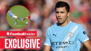 Rodri of Manchester City during the Arsenal vs Manchester City Premier League match at the Emirates Stadium, London / Rodri and Elliot Anderson clash in Man City vs Nottingham Forest on 4 March, 2026