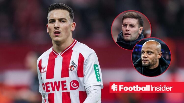 Said El Mala in action during a game for Cologne, as Brighton manager Fabian Hurzeler and Bayern Munich boss Vincent Kompany feature in a pair of c...