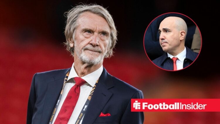 Sir Jim Ratcliffe with Omar Berrada included in a circular inset