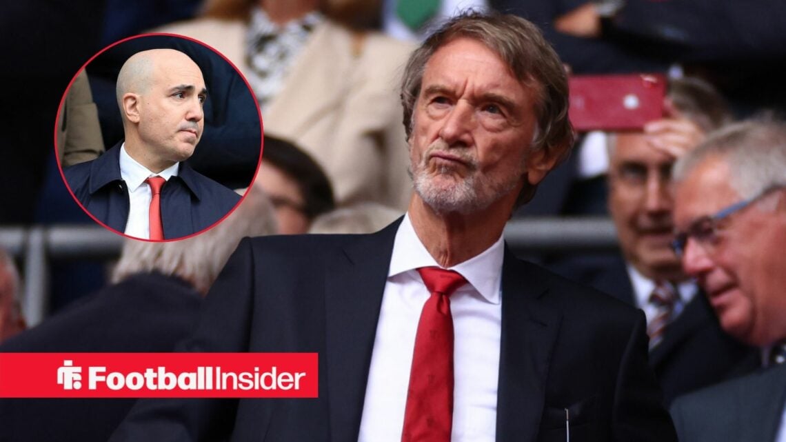 Sir Jim Ratcliffe with Omar Berrada included in a circular inset