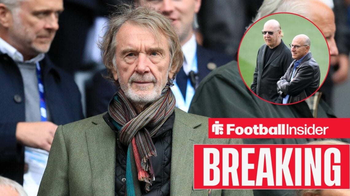 Sir Jim Ratcliffe with the Glazers included in a circular inset