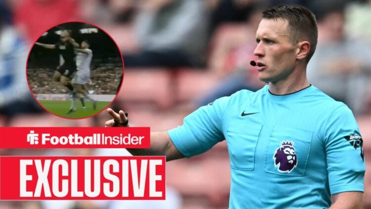 Referee Thomas Bramall during the Premier League match between Southampton and Aston Villa at the St Mary s Stadium, Southampton, England on 12 Apr...
