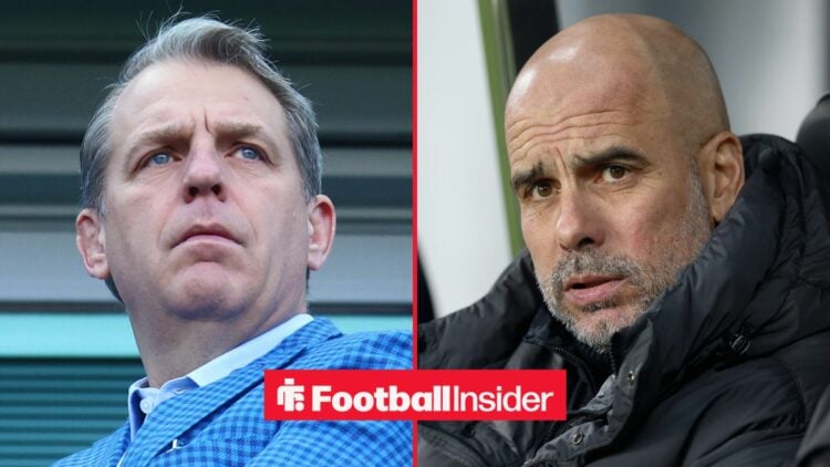 Todd Boehly alongside Pep Guardiola