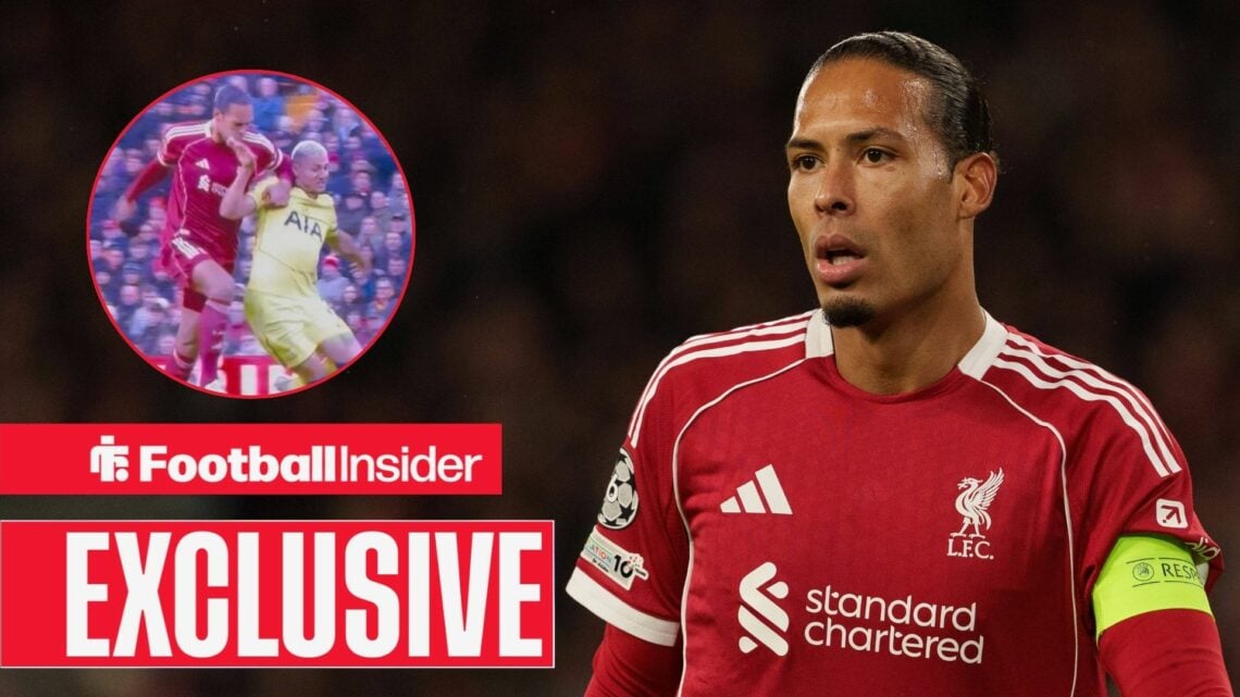 Liverpool s Virgil van Dijk plays during the UEFA Champions League match between Liverpool and Real Madrid at Anfield in Liverpool, England, on Nov...