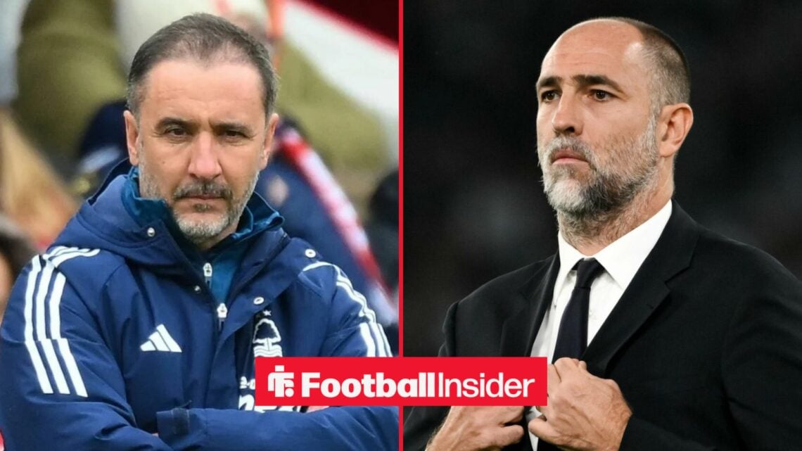 Vitor Pereira and Igor Tudor on the sidelines for Nottingham Forest and Tottenham respectively