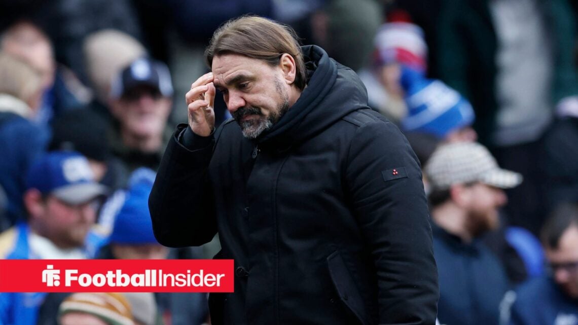 Leeds United manager Daniel Farke looks dismayed