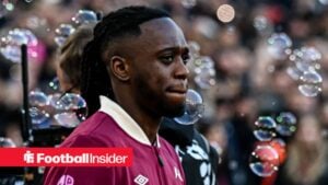 West Ham defender Aaron Wan-Bissaka surrounded by bubbles