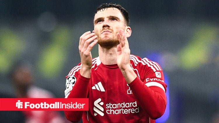 Liverpool defender Andy Robertson claps
