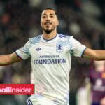 Aston Villa star Youri Tielemans celebrates scoring