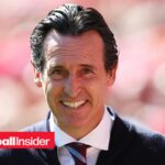 Aston Villa manager Unai Emery grins