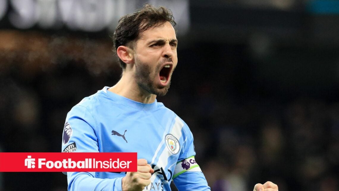 Manchester City midfielder and captain Bernardo Silva celebrates