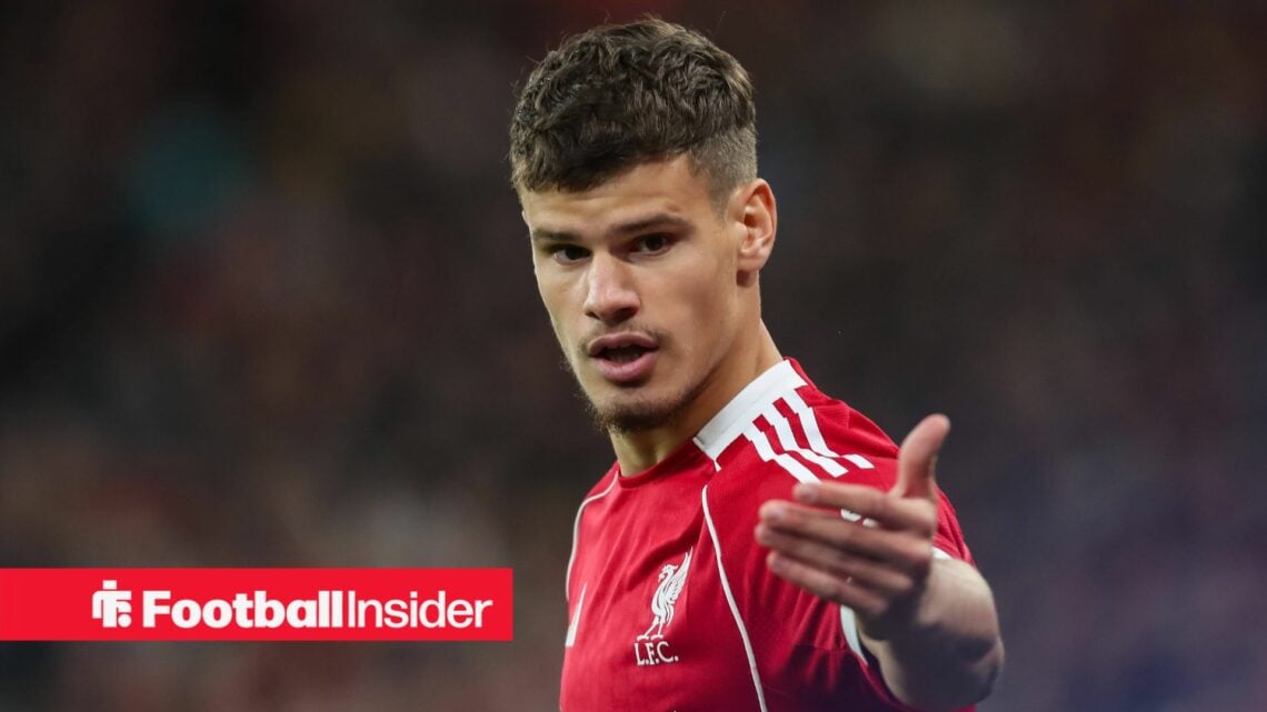 Liverpool left-back Milos Kerkez