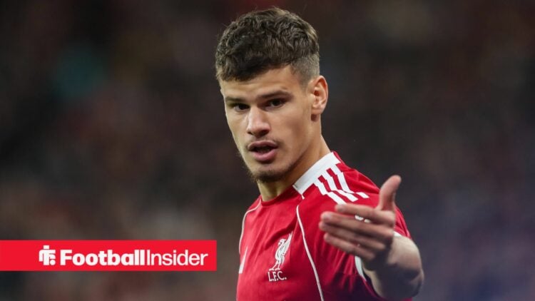 Liverpool left-back Milos Kerkez