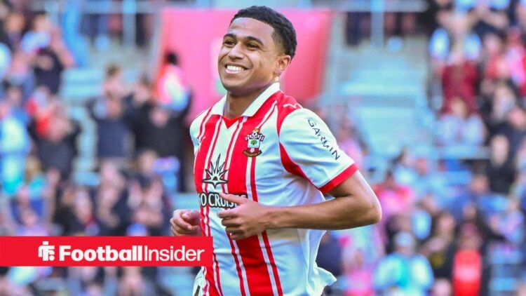 Southampton midfielder Shea Charles smiles