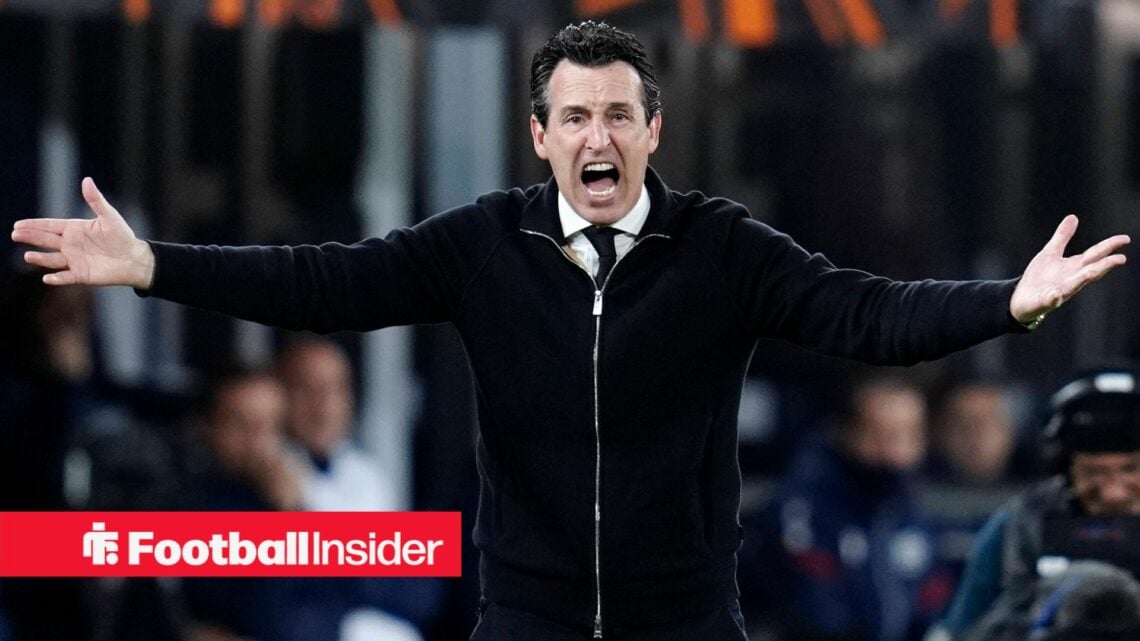 Aston Villa manager Unai Emery shouts