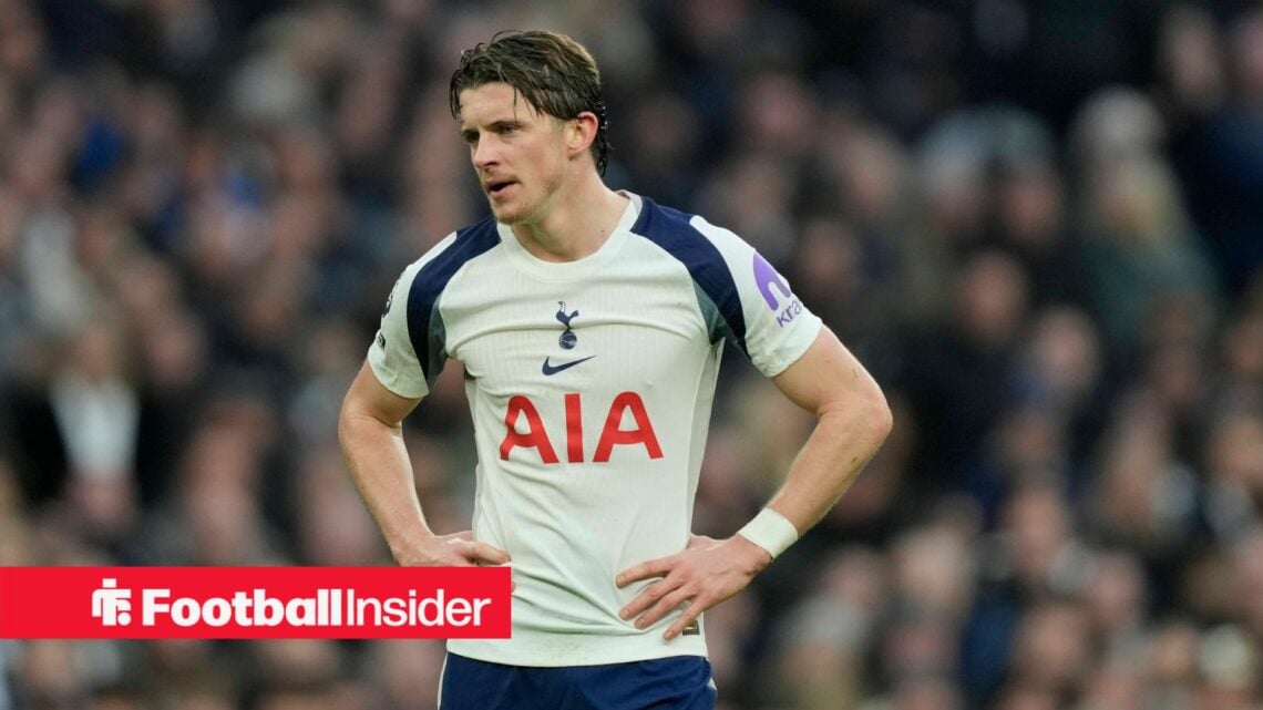 Tottenham midfielder Conor Gallagher looks glum
