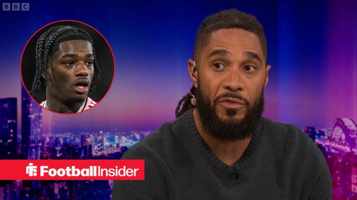 Former defender Ashley Williams with Man United defender Ayden Heaven inset