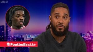 Former defender Ashley Williams with Man United defender Ayden Heaven inset