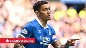 Rangers captain James Tavernier points