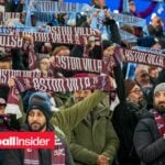 Aston Villa fans hold up scarves