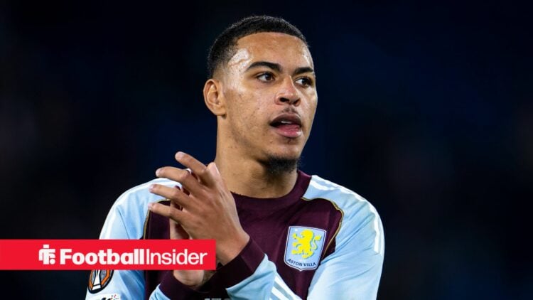 Aston Villa midfielder Morgan Rogers claps