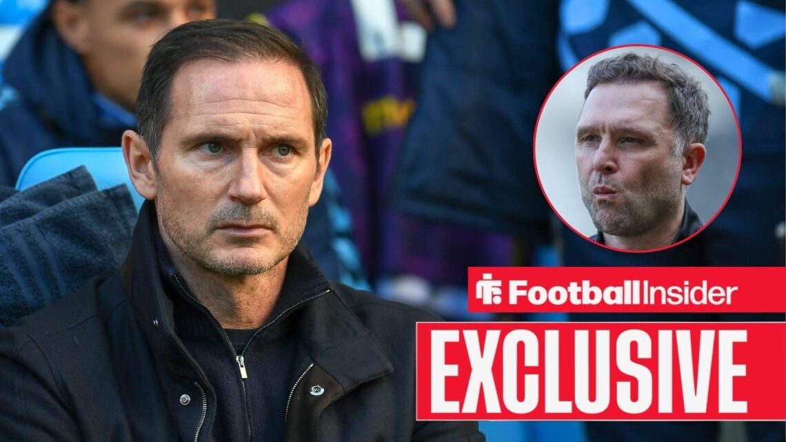 Coventry City manager Frank Lampard with Derby County manager John Eustace inset