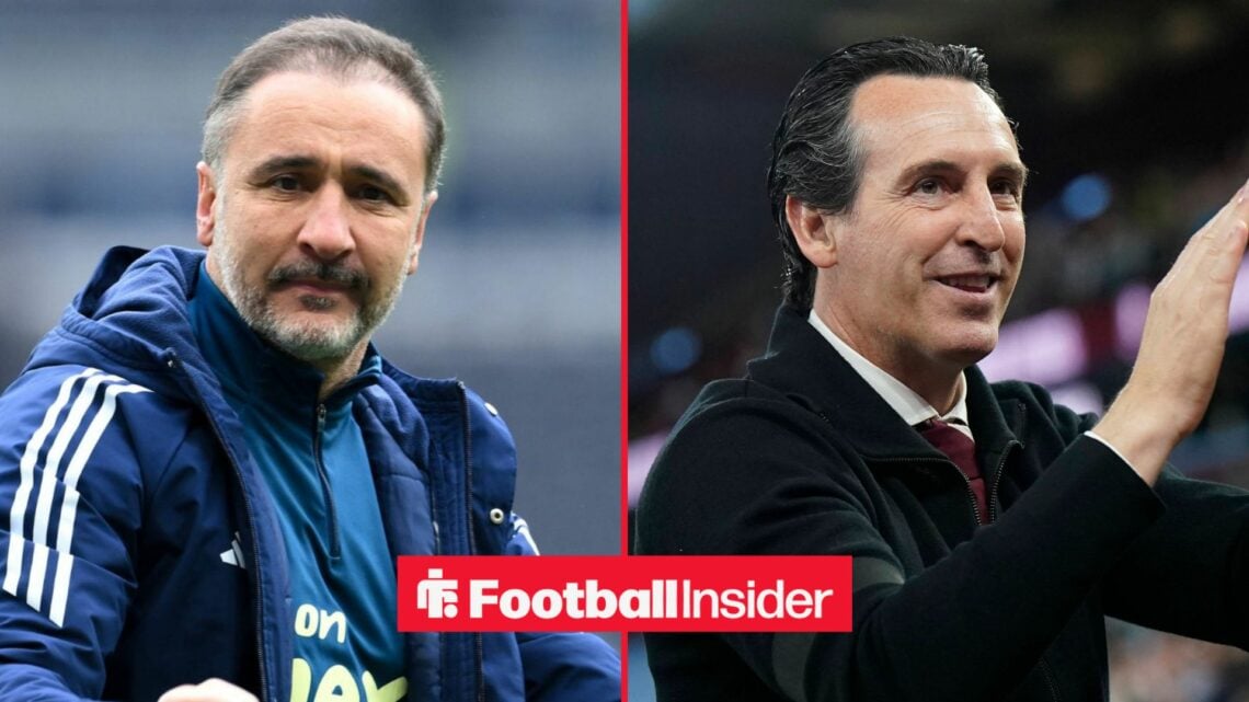 Nottingham Forest manager Vitor Pereira with Aston Villa manager Unai Emery