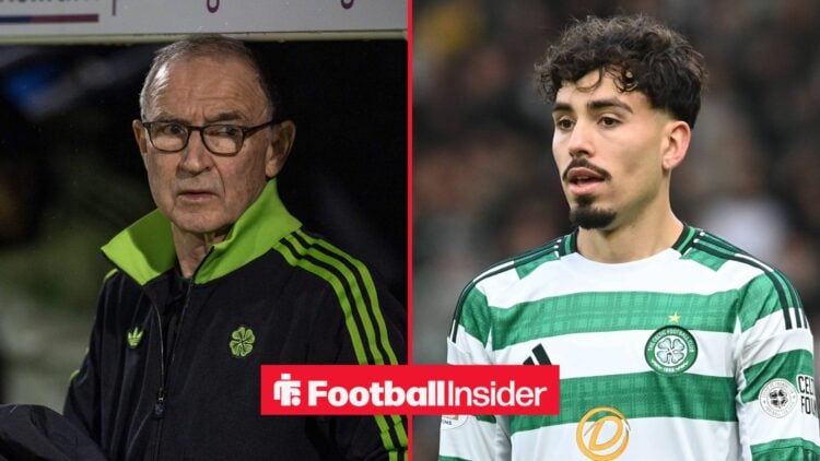Martin O'Neill looking at Sebastian Tounekti on right