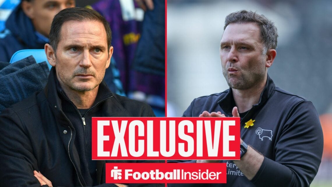 Frank Lampard looking at John Eustace on right