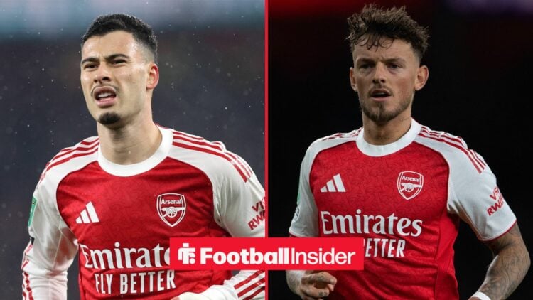 Gabriel Martinelli on left Ben White on right