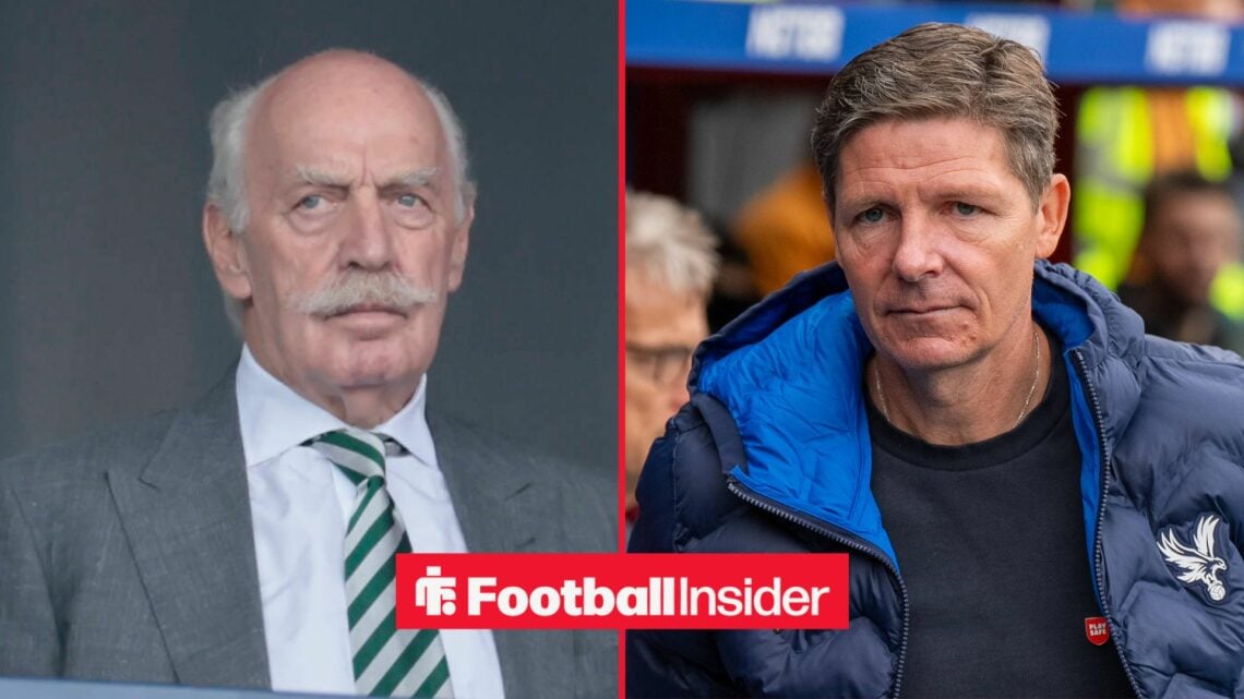 Dermot Desmond on left Oliver Glasner on right