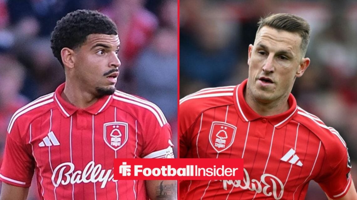 Nottingham Forest forwards Morgan Gibbs-White and Chris Wood