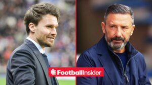 Danny Rohl on left Derek McInnes on right