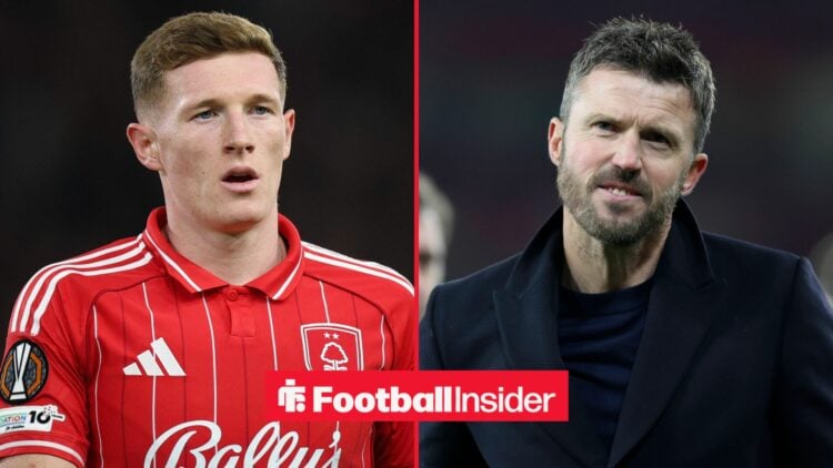 Nottingham Forest midfielder Elliot Anderson and Man United manager Michael Carrick