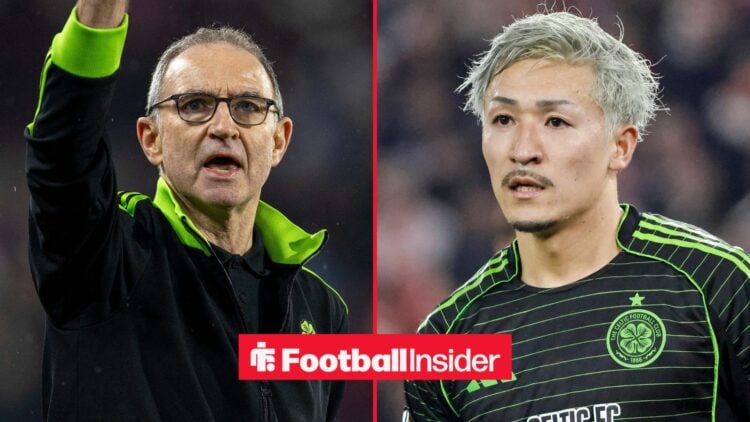 Martin O'Neill on left Daizen Maeda on right
