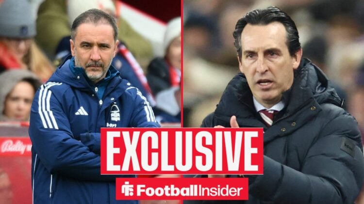 Vitor Pereira on left, Unai Emery on right