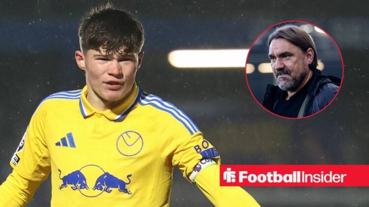 Alfie Cresswell of Leeds United during the U21 Professional Development League match between U21 Chelsea and U21 Leeds United at Kingsmeadow, Kings...
